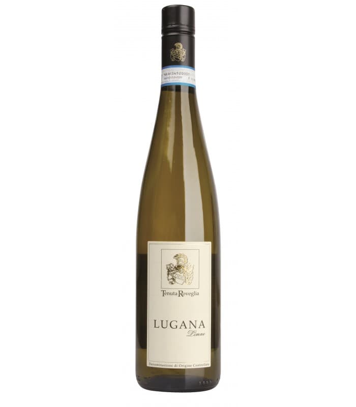 Lugana Limne Weißwein von Tenuta Roveglia, 100% Trebbiano di Lugana. Fruchtig, würzig, Aromen von Aprikose und Apfel. Perfekt für leichte Gerichte.